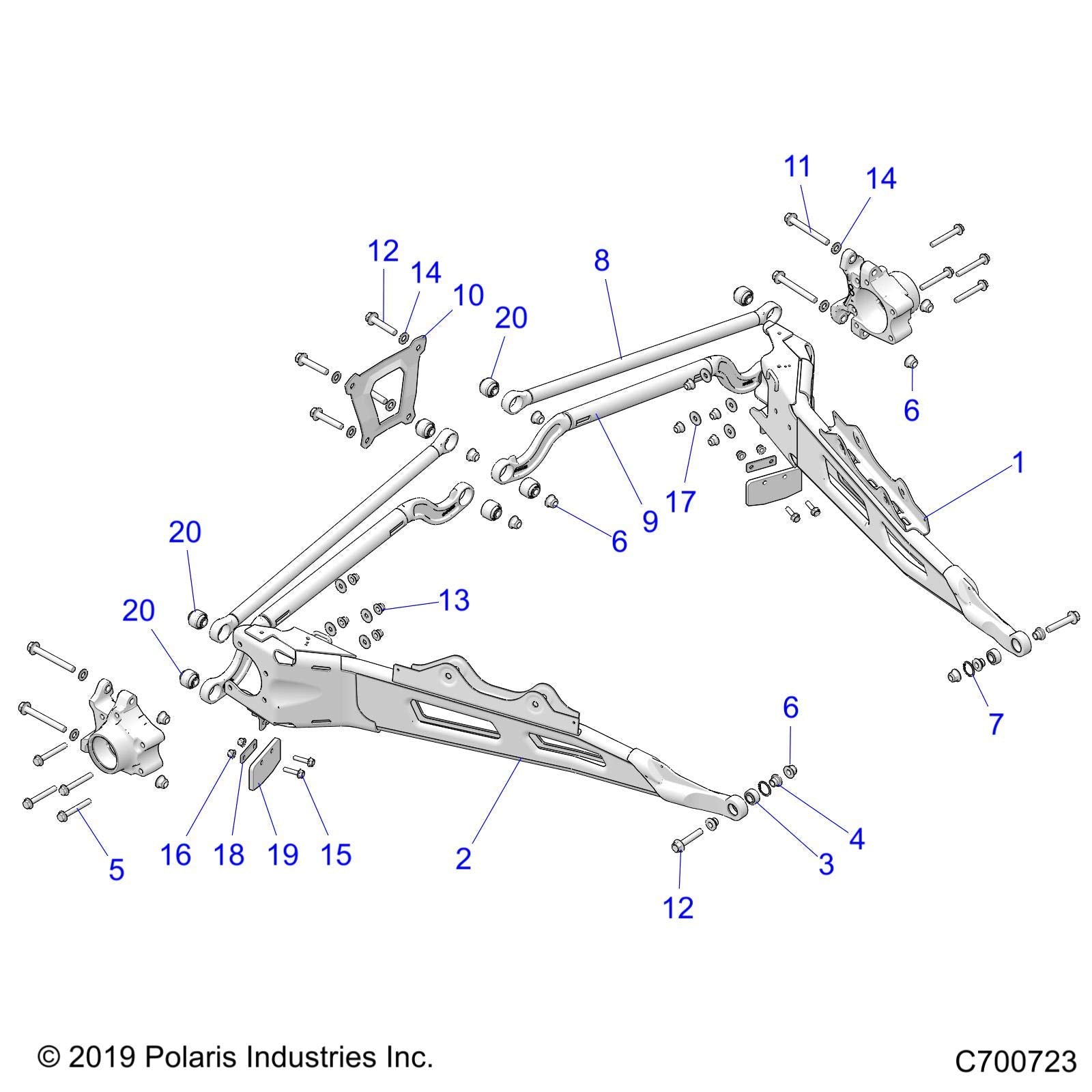 Polaris RZR Radius Rod Assembly, Bottom, Matte Black, Genuine OEM Part 1544000-458, Qty 1