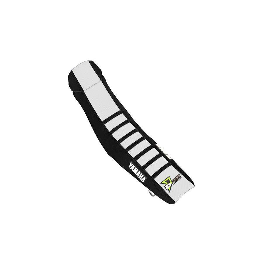 Seat Cover Black/White W/Ribs