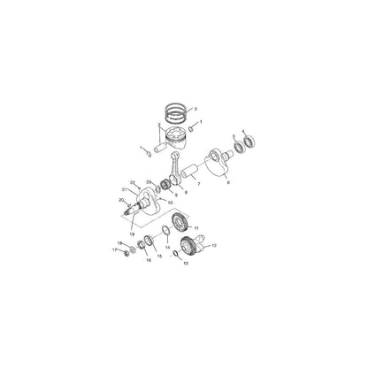 Polaris Ranger Piston Set, 020 in/ .50 mm, Genuine OEM Part 3087223, Qty 1