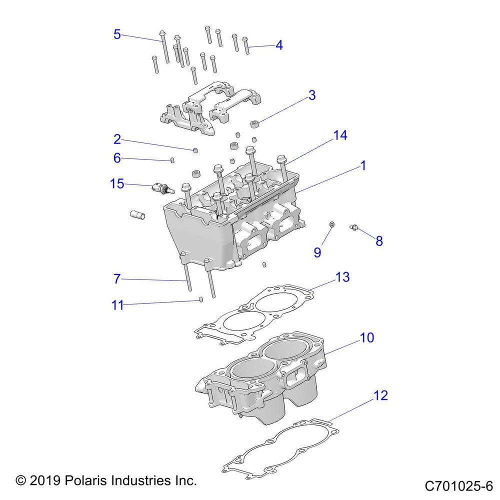 
                      
                        Polaris Ranger Head Cylinder Assembly, Genuine OEM Part 3022798, Qty 1
                      
                    