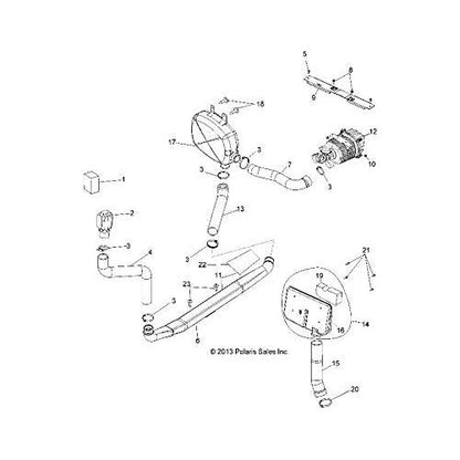 Polaris Ranger Baffle, Engine, Rear, Genuine OEM Part 5437693, Qty 1