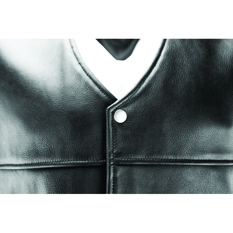 Kuryakyn Leather By River Road Old Skool Leather Vest Black - Large