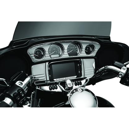Kuryakyn Tri-Line Gauge Trim 14-Up Touring Models Chrome