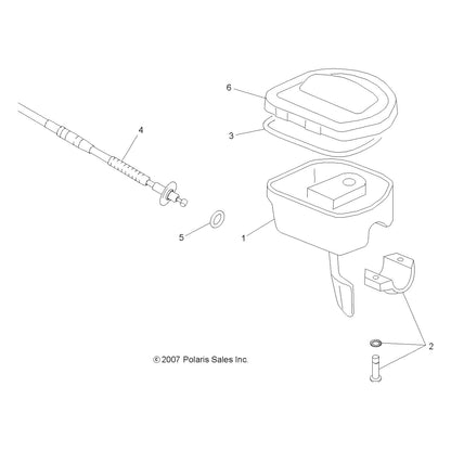 Polaris ATV Throttle Control Assembly, 2 x 4, Genuine OEM Part 2010335, Qty 1