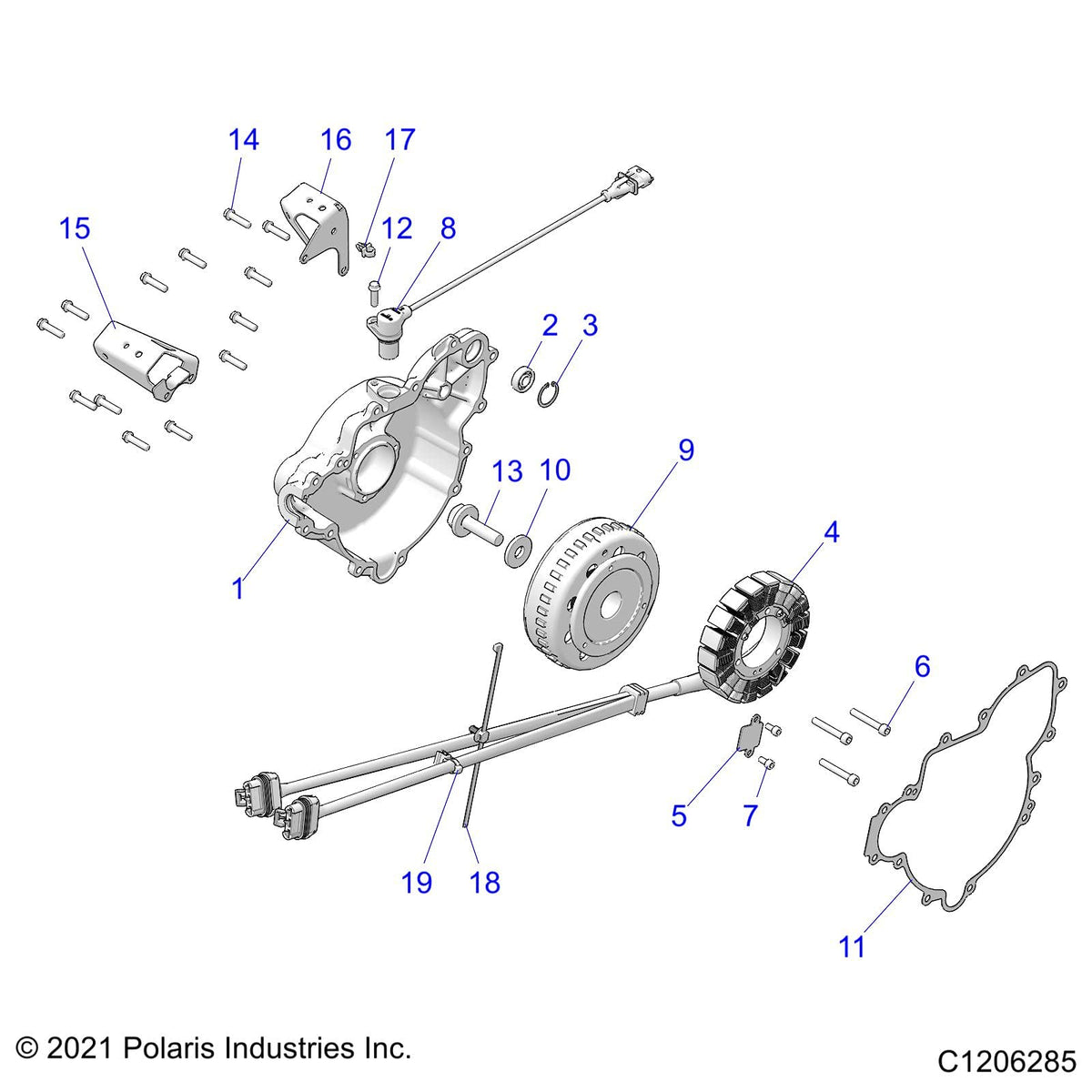 Polaris RZR STATOR-900W Dual, Genuine OEM Part 4019180, Qty 1