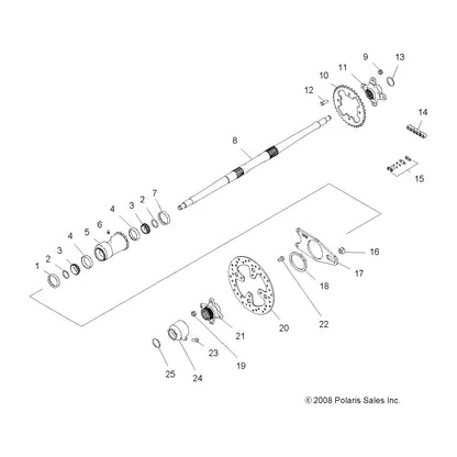 Polaris ATV Double Lip Seal, 2.00 x 2.75, Genuine OEM Part 3610105, Qty 1