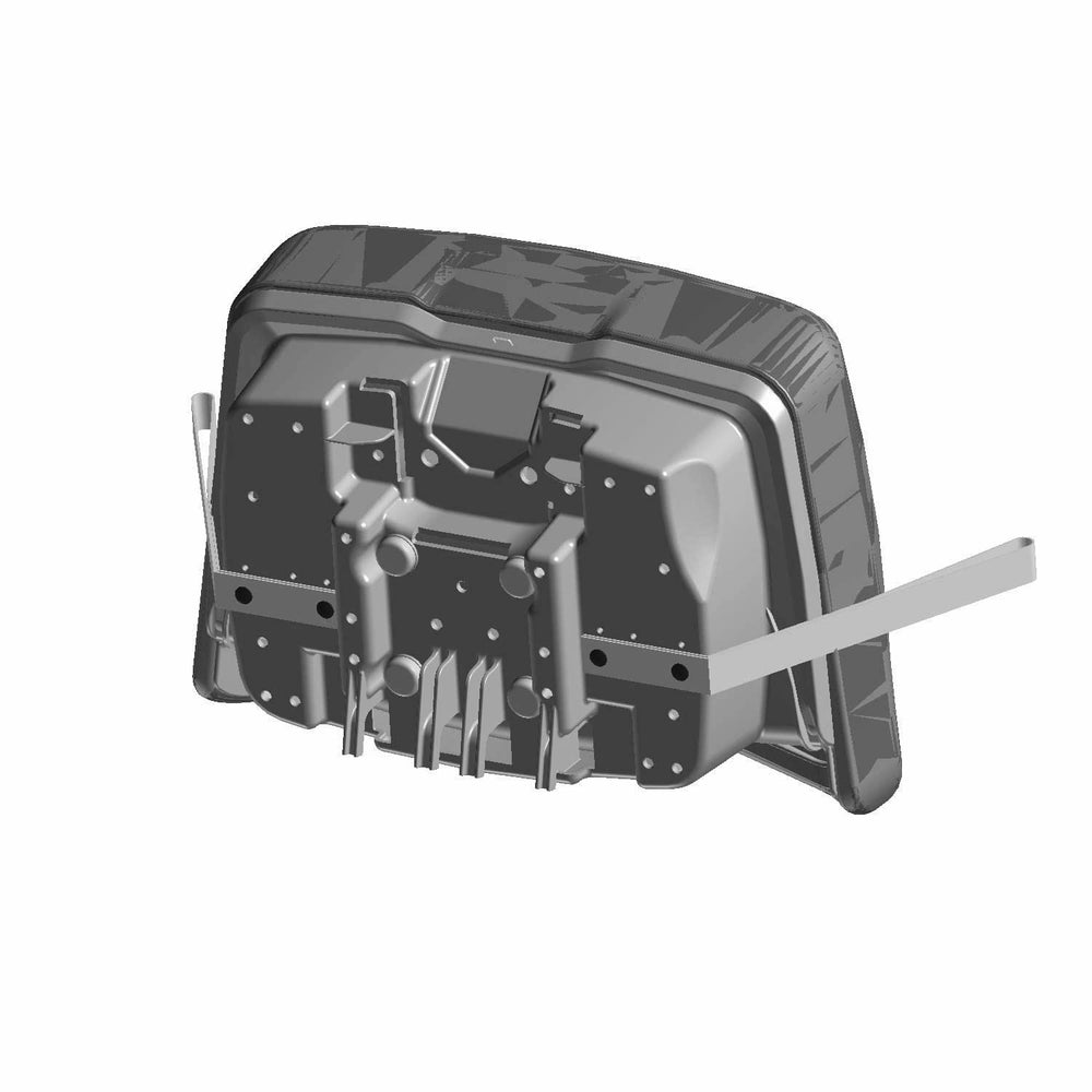 Polaris ATV Passenger Seat Assembly, Bottom, Gloss Black, Genuine OEM Part 2684991-070, Qty 1
