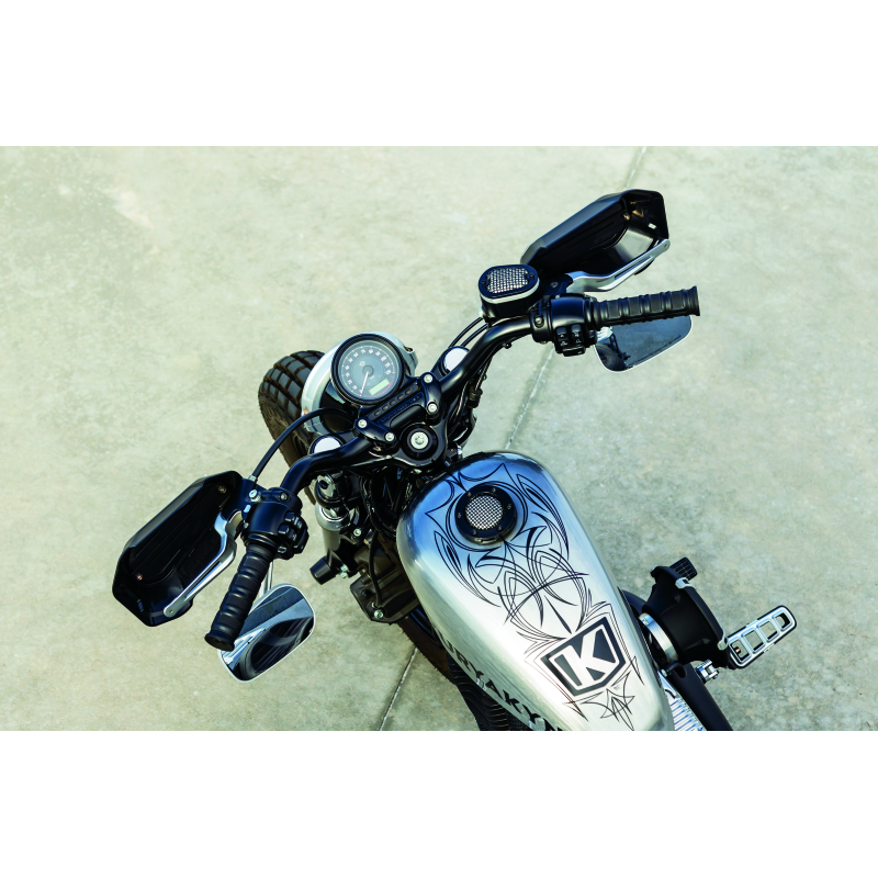 Kuryakyn Dillinger Grips Dual Cable Satin Black