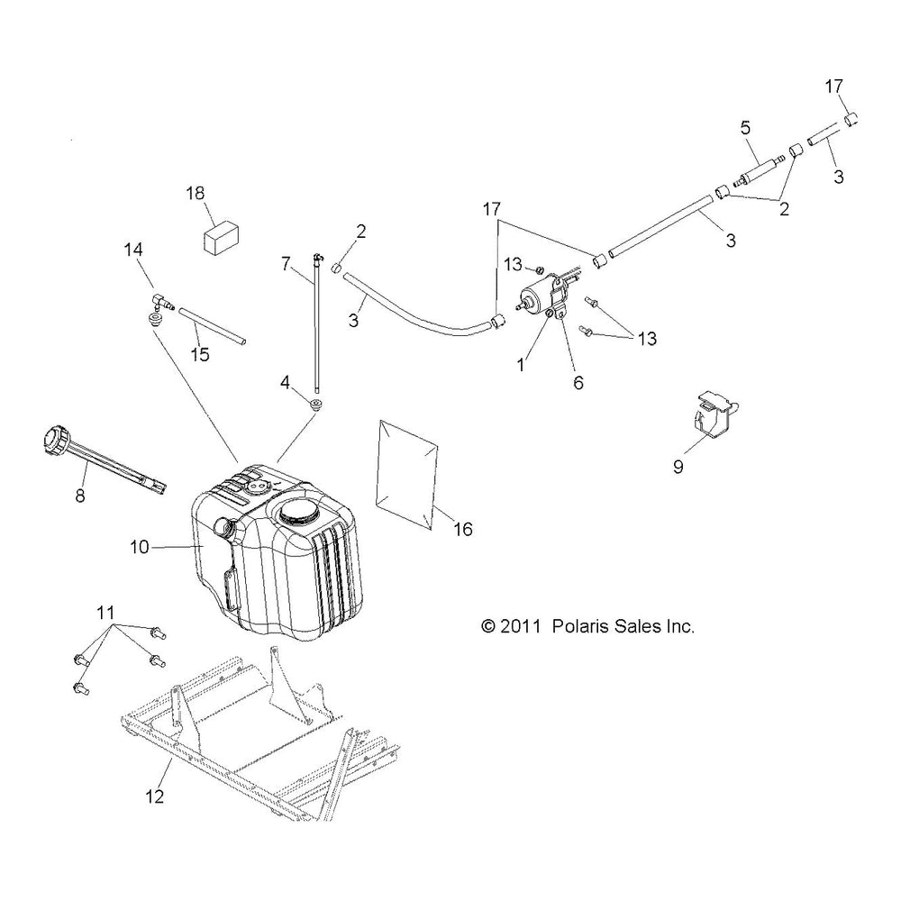 
                      
                        Polaris Ranger Fuel Assembly Pickup with Filter, Genuine OEM Part 2521026, Qty 1
                      
                    