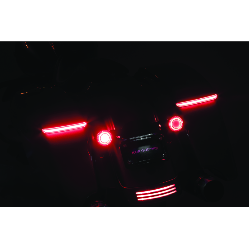 Kuryakyn Tracer L.E.D. Turn Signal Inserts Red/Red Smoke Lens Rear