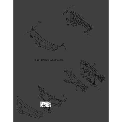 Polaris RZR Pin Latch, Genuine OEM Part 7662162, Qty 1