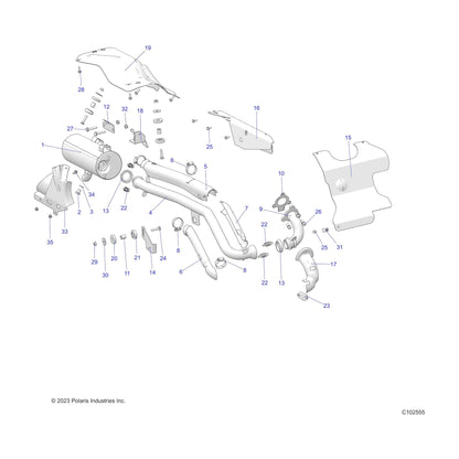 Polaris ATV Clean Out Washer, 51 x 74 x .09, Genuine OEM Part 7557077, Qty 1