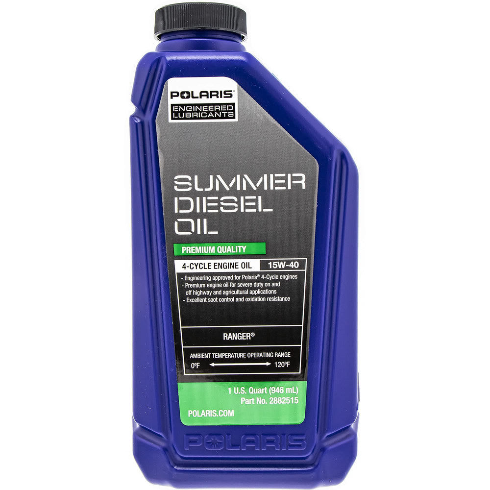 Polaris Genuine OEM 1 Quart 15W40 Summer Diesel Engine Oil Ranger 2882515