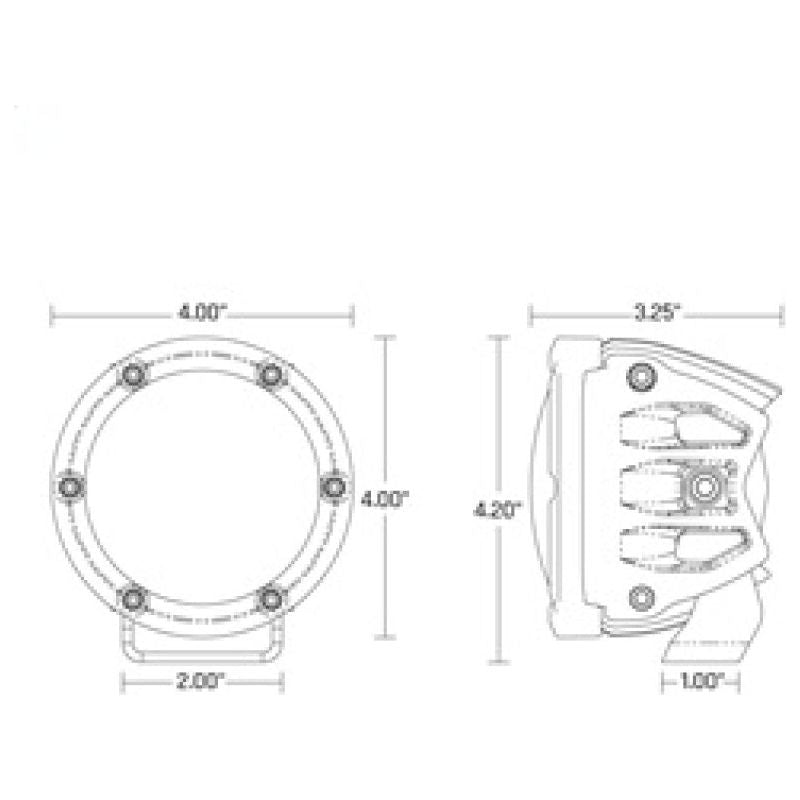 Rigid Industries 360-Series 4in LED SAE J583 Fog Light - White (Pair)