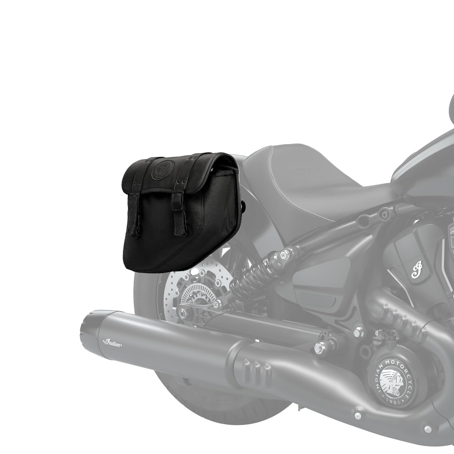 Indian Motorcycle Saddle Bag Right-Hand for Specific Scout Models, Black Waterproof Motorcycle Side Bag, Powersports Saddle Bags for Motorcycle Storage, Qty 1-2890284-VBA