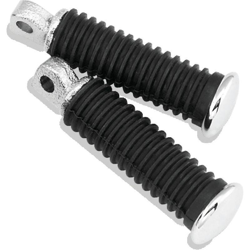Bikers Choice Chrome Cap Rider Pegs Male Mount Style Replaces H-D 49117-77T