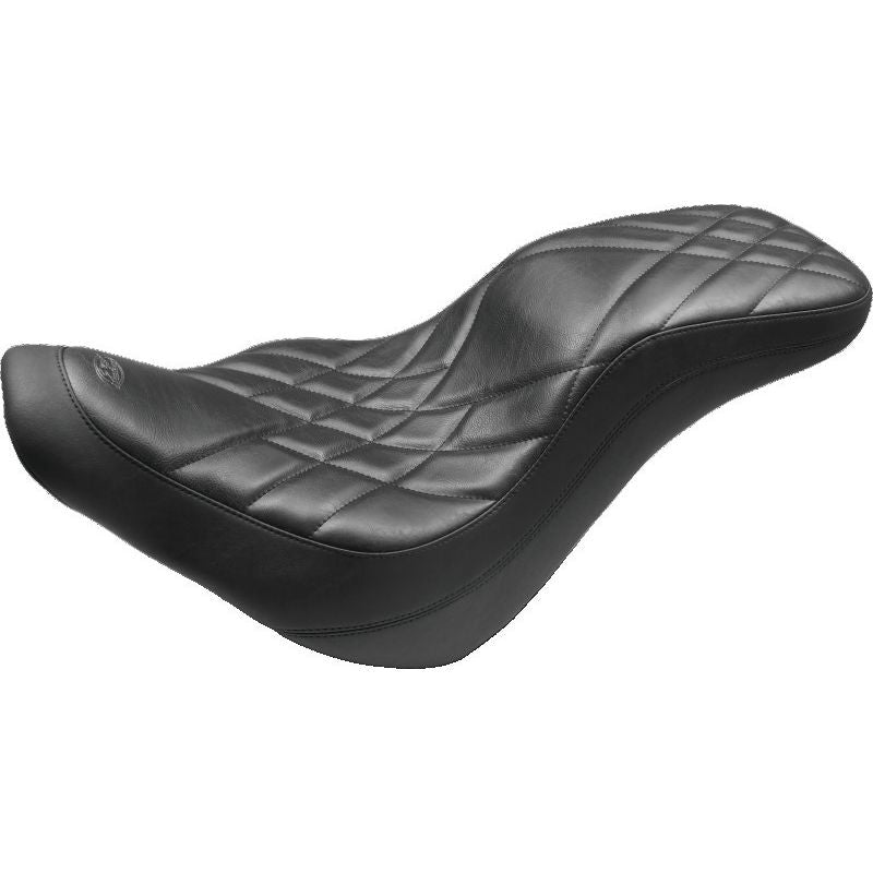 Mustang 18-21 Harley Fat Bob Standard Touring Recessed Passenger Seat - Black