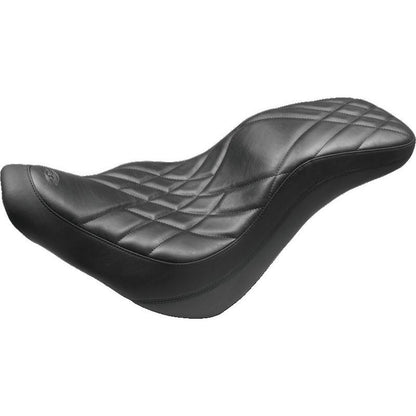 Mustang 18-21 Harley Fat Bob Standard Touring Recessed Passenger Seat - Black