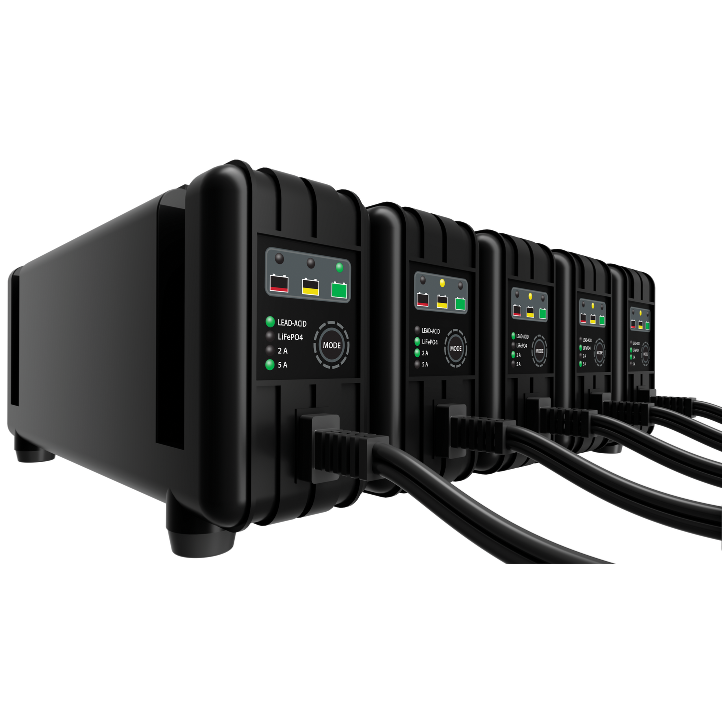 5 Bank Battery Charger 12v 2a/5a