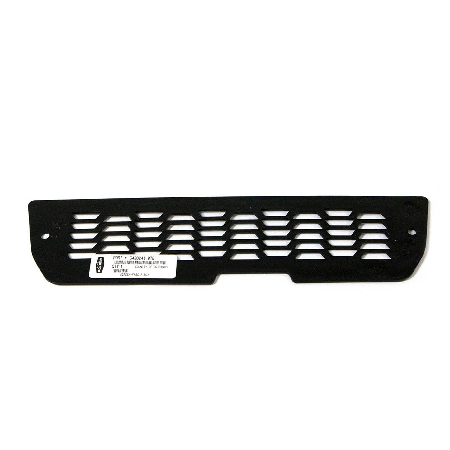 Polaris Ranger Fascia Screen, Gloss Black, Genuine OEM Part 5438241-070, Qty 1