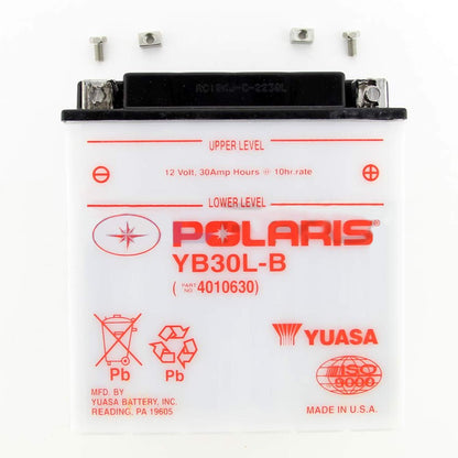 Polaris 12V 30Ah Sealed Rechargeable Battery for Specific RANGER, RZR, Sportsman, FRONTIER Models and More, YB30L-B, 300A CCA, High Cranking Power, Snowmobile, UTV, SxS, ATV Battery - 4010630