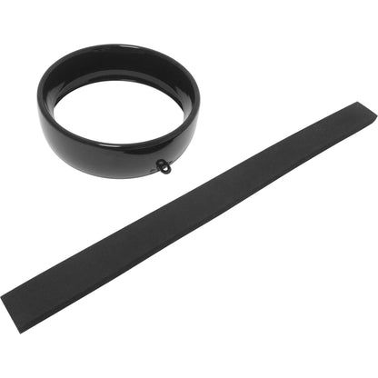 Frenched Headlight Trim Ring Black 5 3/4 Tab Style