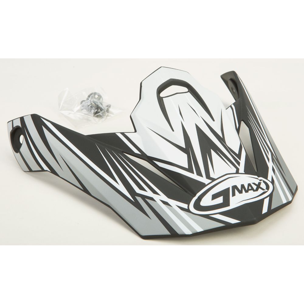 Visor W/Screws Raz Mx 86 Matte Silver/White