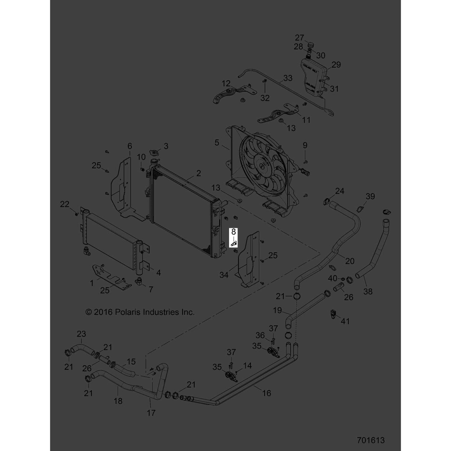 Polaris Ranger VALVE-RADIATOR,CORE DRAIN, Genuine OEM Part 7052557, Qty 1