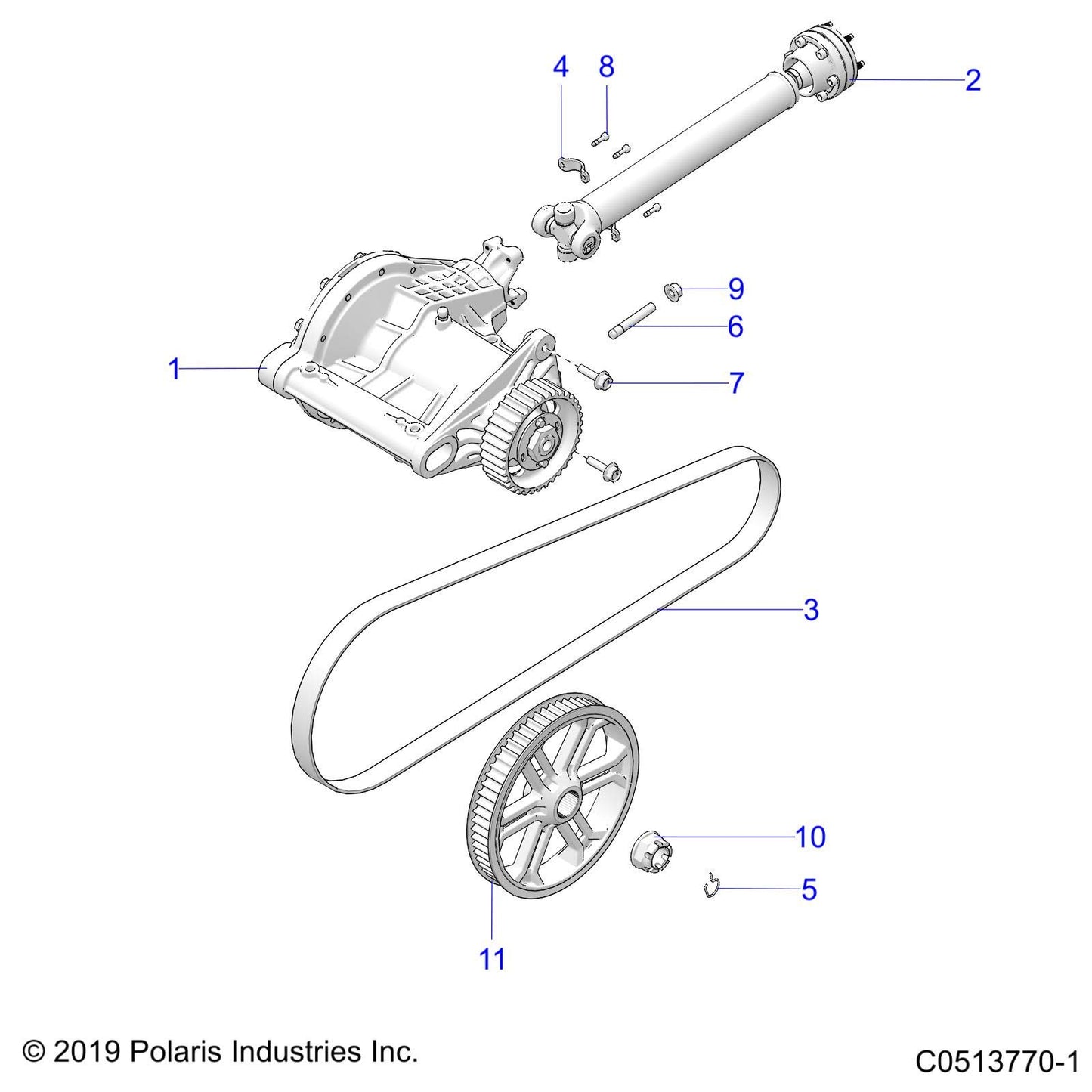 Polaris Slingshot ASM-SPKT,62T,7 DEG FLNGE,CR BK, Genuine OEM Part 1333384-266, Qty 1
