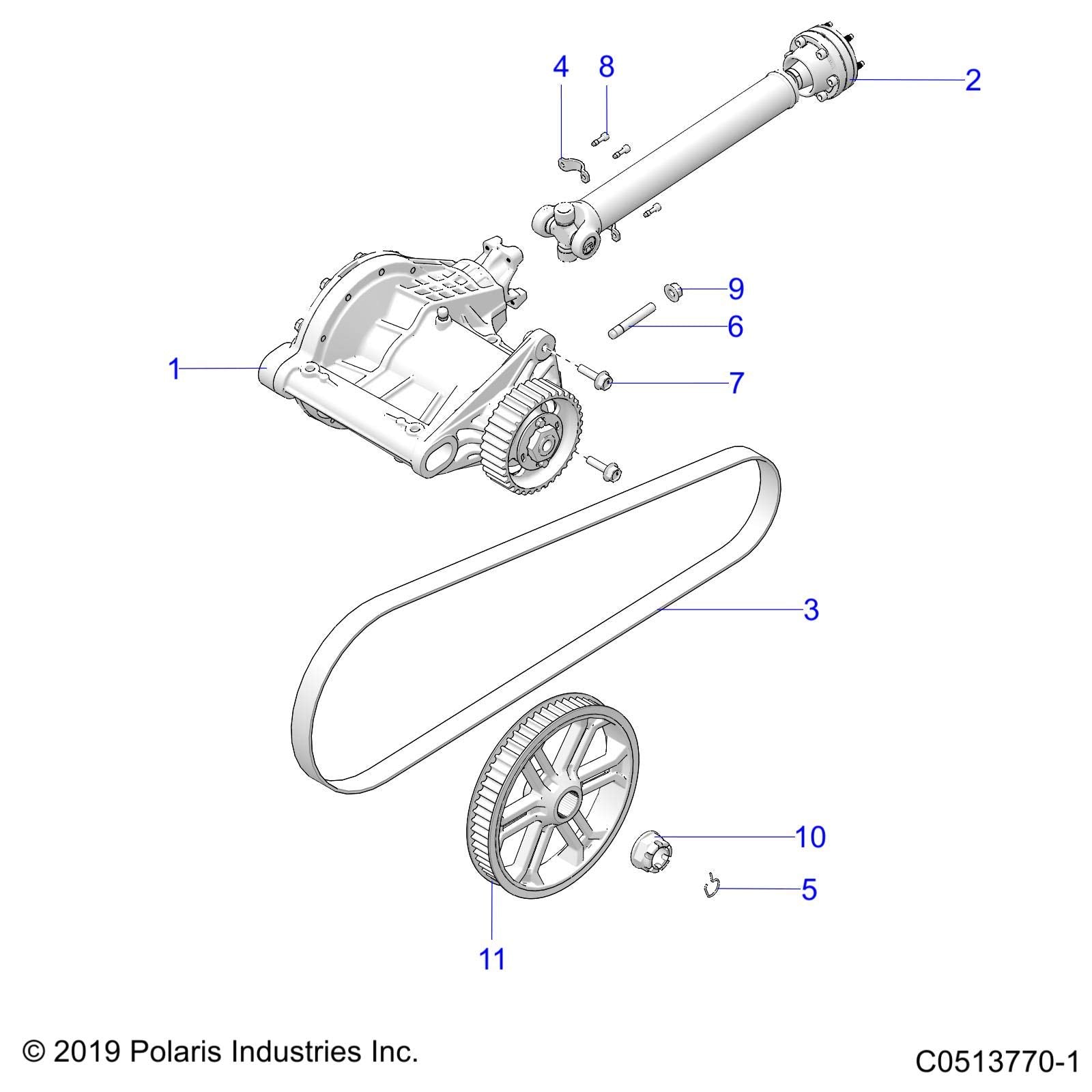 Polaris Slingshot ASM-SPKT,62T,7 DEG FLNGE,CR BK, Genuine OEM Part 1333384-266, Qty 1