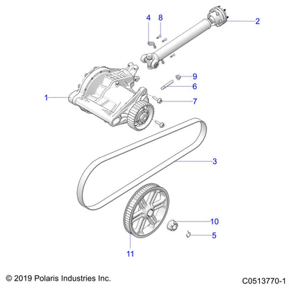 Polaris Slingshot ASM-SPKT,62T,7 DEG FLNGE,CR BK, Genuine OEM Part 1333384-266, Qty 1