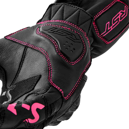 Womens S1 Glove Black/Pink Leather Sm