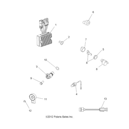 Polaris Ranger Regulator Rectifier, Genuine OEM Part 4012192, Qty 1