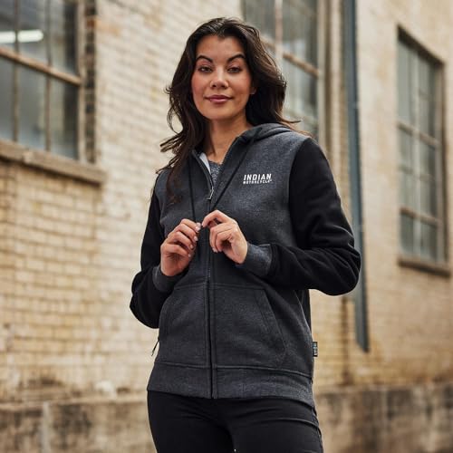 
                      
                        Indian Motorcycle Women's Charcoal Black Contrast Hoodie, Gray
                      
                    