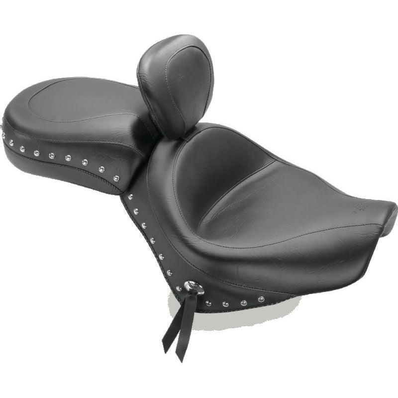 Mustang 97-13 HD FL Touring Saddlebag Tour-Pak Lid Covers (Pair) Deluxe - Black w/ Grey Stitching