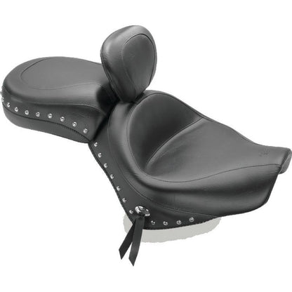 Mustang 97-13 HD FL Touring Saddlebag Tour-Pak Lid Covers (Pair) Deluxe - Black w/ Grey Stitching