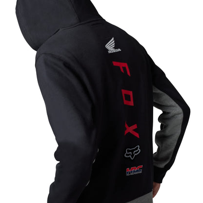 Fox Racing Men's Standard Fox X Honda Zip Fleece Hoodie, Black, X-Large