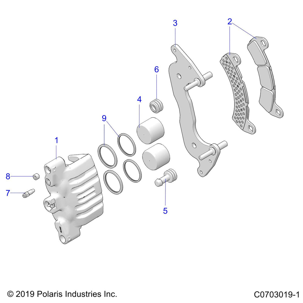 
                      
                        Polaris RZR Brake Caliper Assembly, Front, 2xl 1-5db [incl. all], Genuine OEM Part 1913468, Qty 1
                      
                    