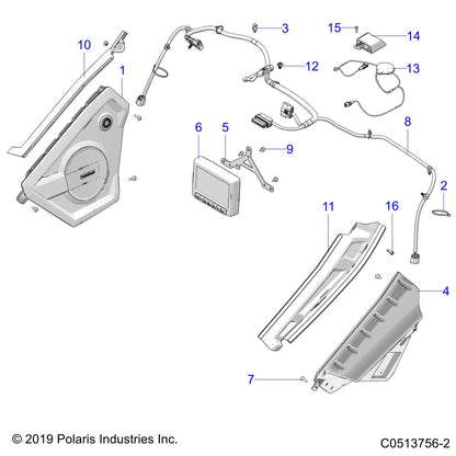 Polaris Slingshot Harness-Radio,SS [INCL. 3,11], Genuine OEM Part 2414613, Qty 1