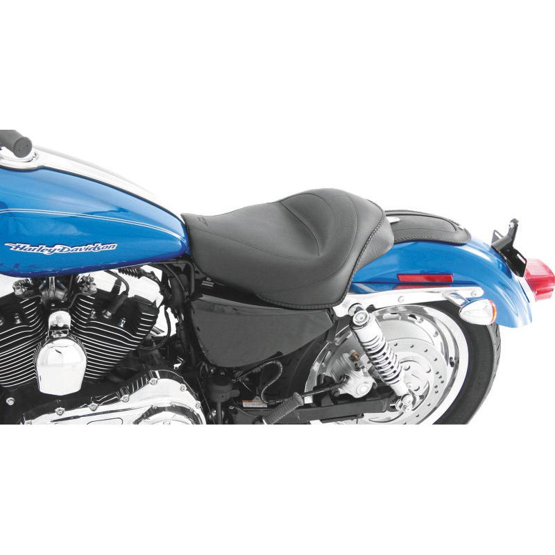Mustang 04-21 Harley Sportster 4.5 GAL Standard Touring Solo Seat - Black