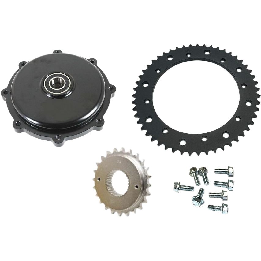 Cush Drive Chain Conv Kit Black `17 Up Flh/Flt