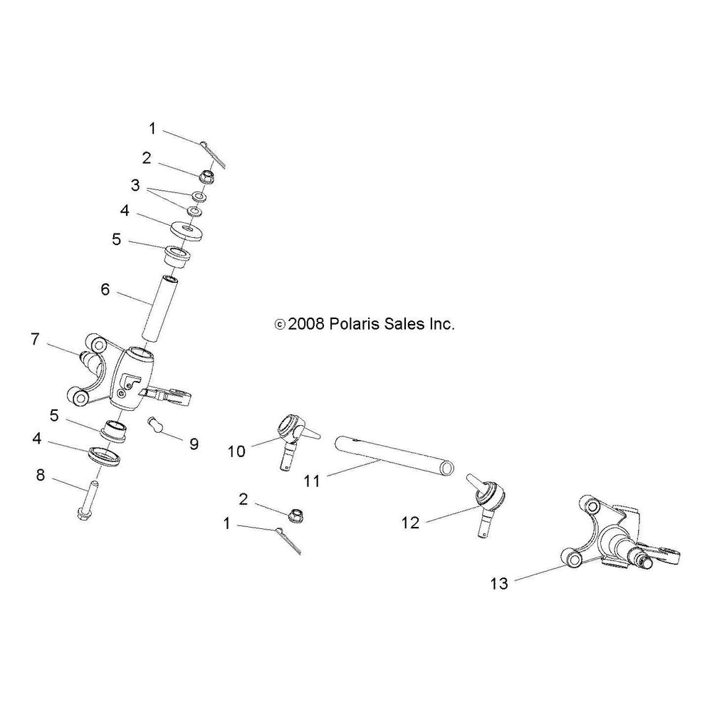 
                      
                        Polaris RZR Knuckle, Front, Left, RZR 170, Genuine OEM Part 0454892, Qty 1
                      
                    