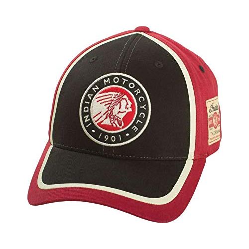 Indian Motorcycle Circle Patch Hat, Red/Black