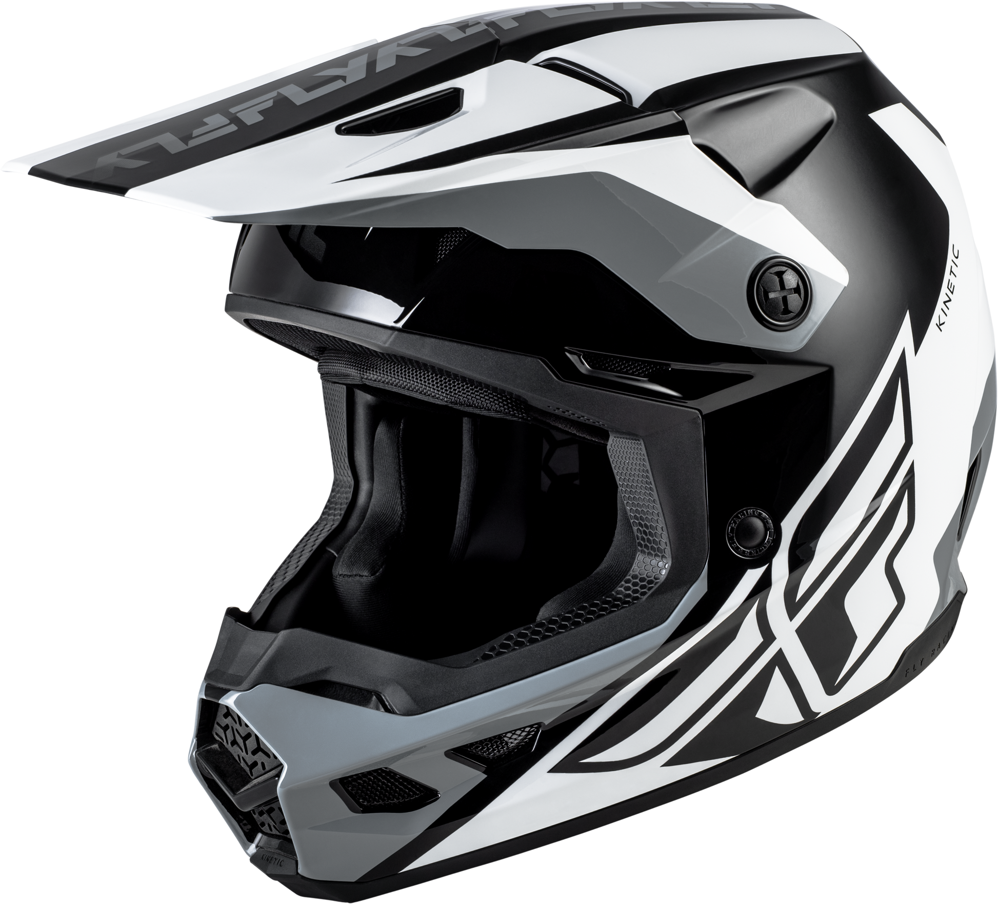 Kinetic Crest Helmet Black/White/Grey Sm