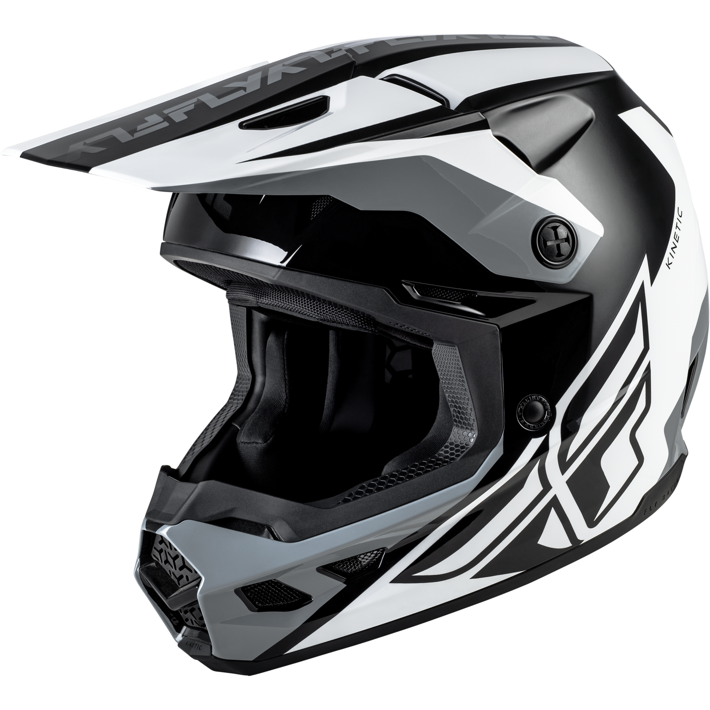 Kinetic Crest Helmet Black/White/Grey Xl