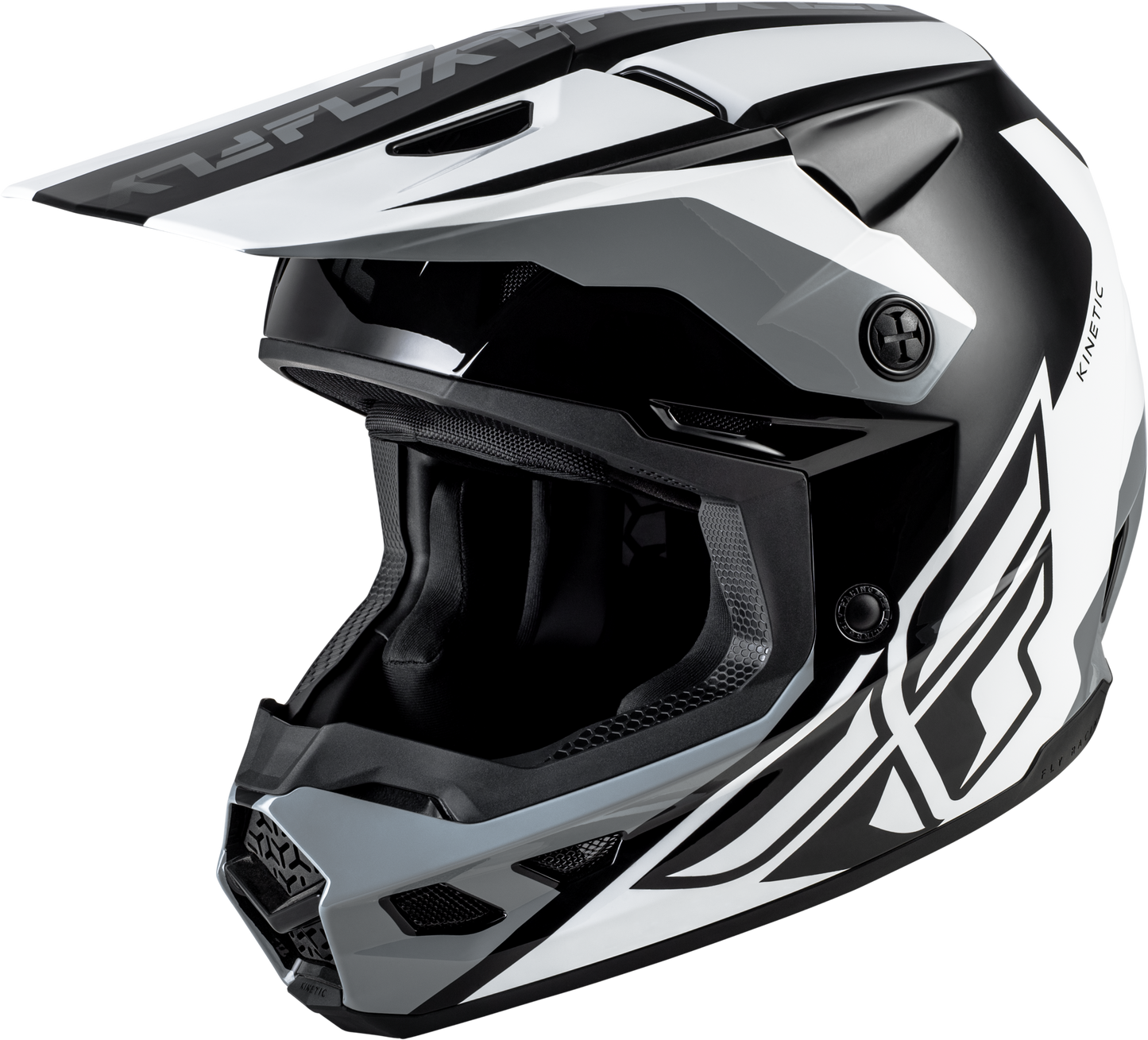 Kinetic Crest Helmet Black/White/Grey Lg