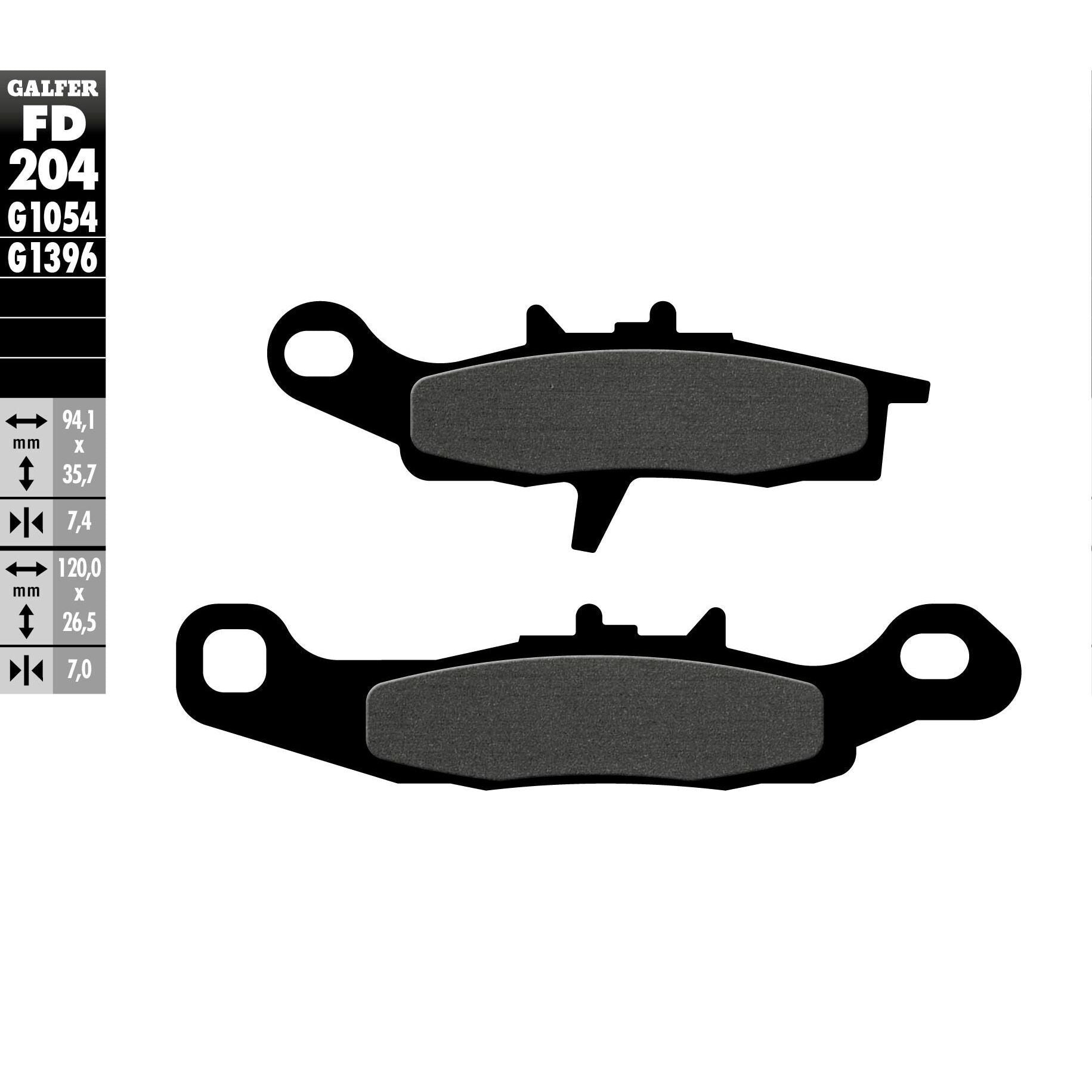 Brake Pads Semi Metallic Fd204g1054