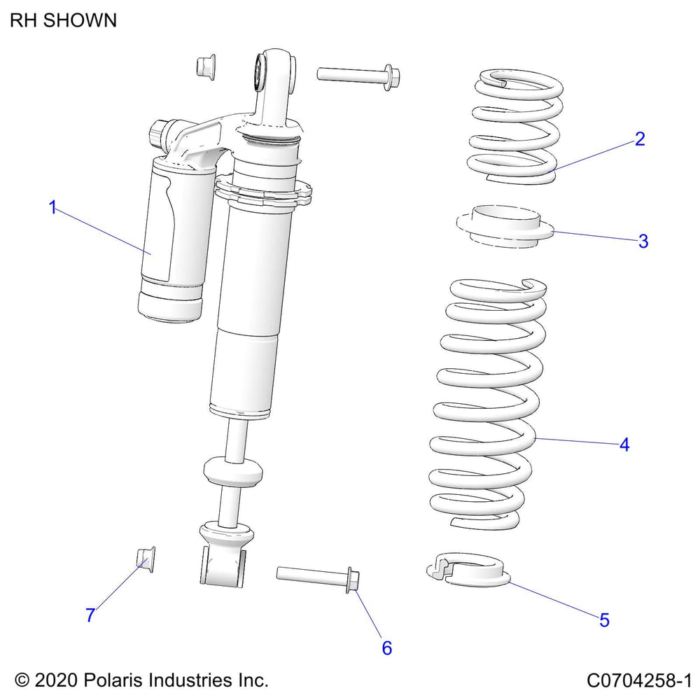 
                      
                        Polaris RZR 2 Reservoir Piggyback Shock, Rear, Left, Genuine OEM Part 7044487, Qty 1
                      
                    