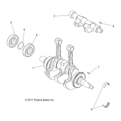 Polaris RZR Balance Shaft, Genuine OEM Part 5137337, Qty 1