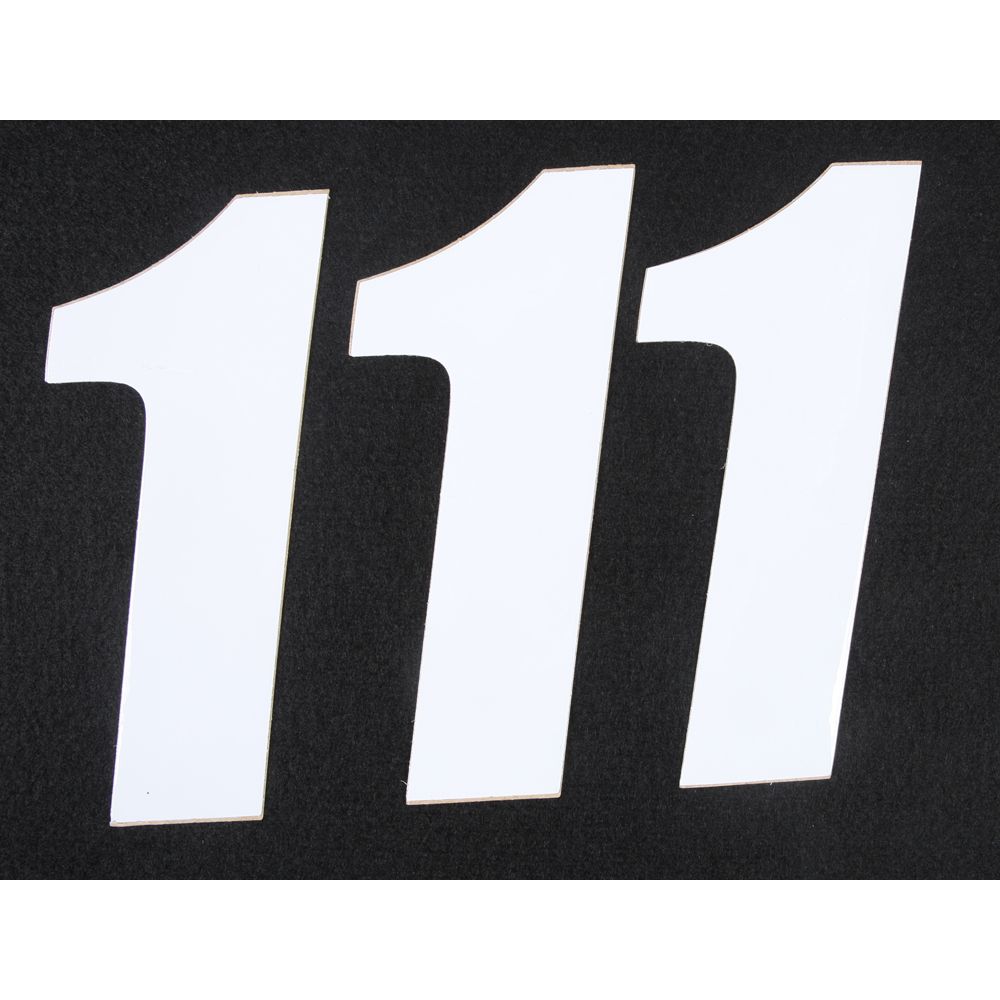 Number 1 White 6" 3/Pk